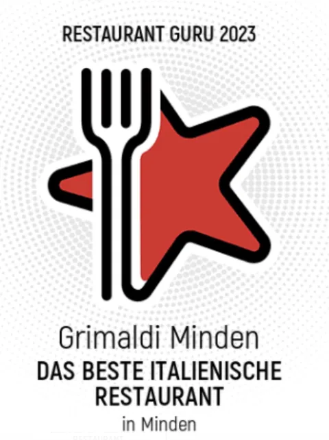 Urkunde Restaurant Guru 2023: Das beste italienische Restaurant in Minden
